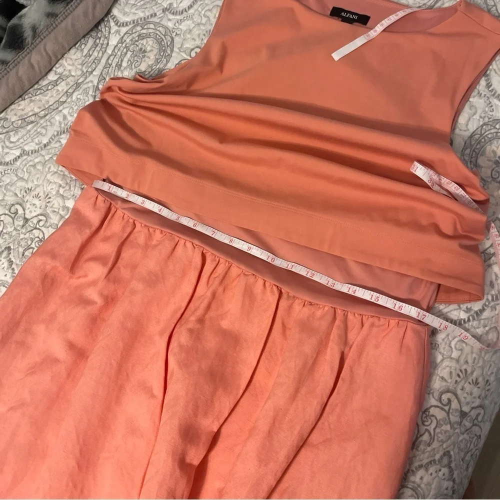 Alfani Women's Layered-Look Midi
Sleeveless Dress Size M Sunrise Coral - Picture 10 of 15